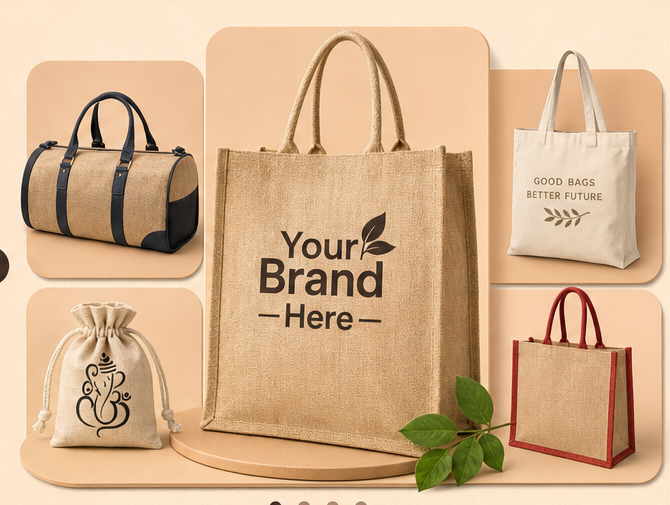 Premium jute bag product showcase