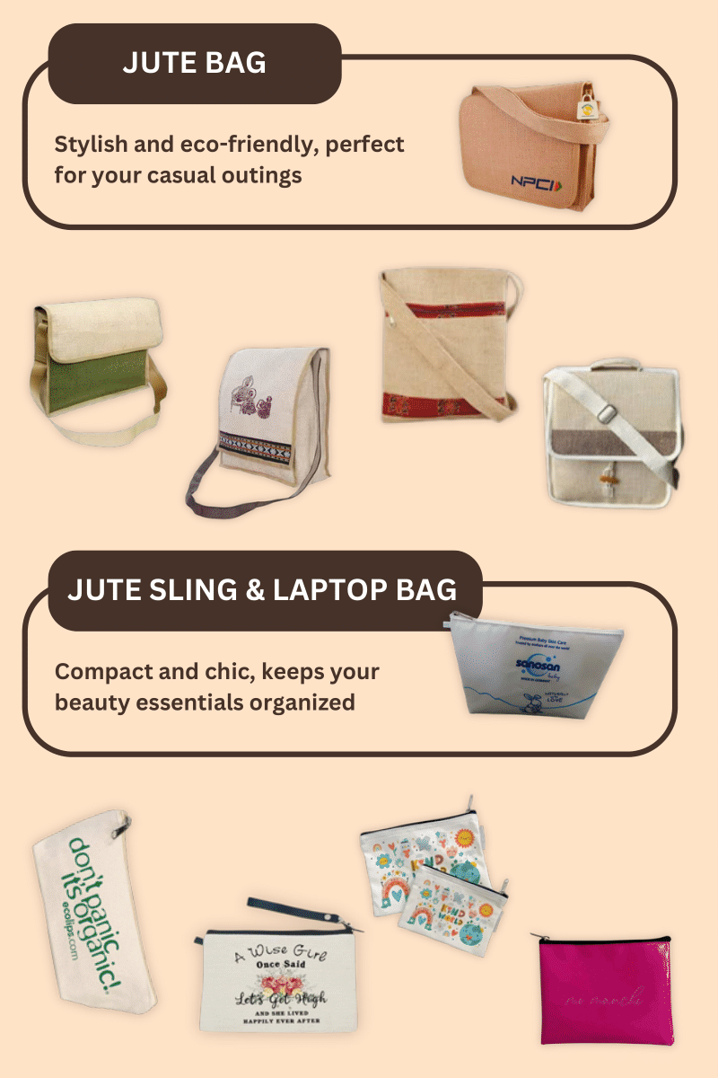 Jute sling and pouch collection